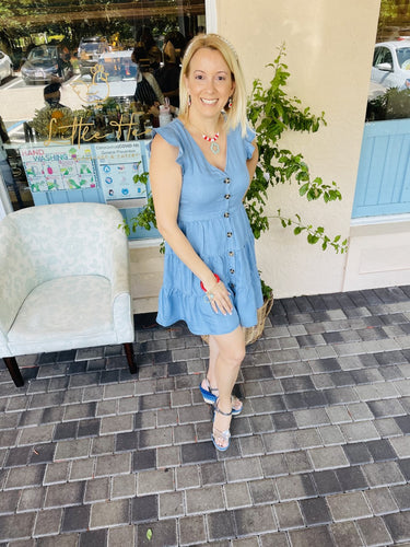 Chambray Mini Dress