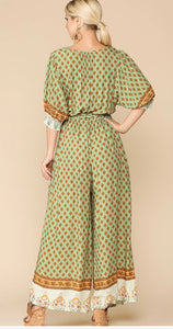 Sage Border Pant Suit