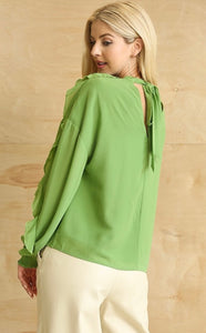 Apple Green Chiffon Top