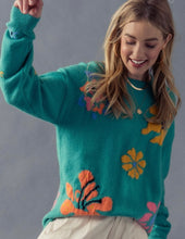 Load image into Gallery viewer, Flower Knit Sweater