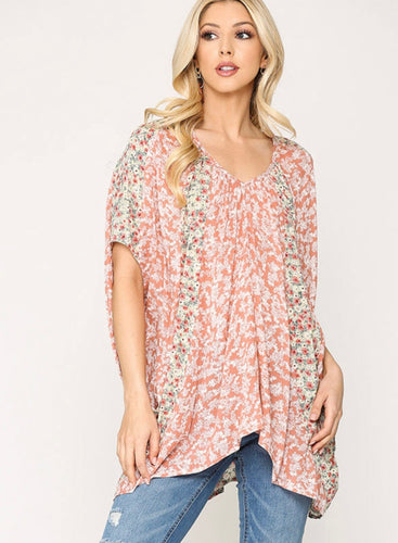 Coral Loose Fit Top