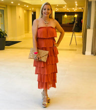 Load image into Gallery viewer, Coral Ruffle Midi