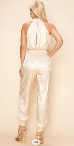 Champagne Leopard Jumpsuit