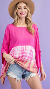 Pink Tie Dye Top