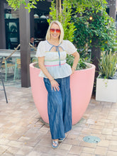 Load image into Gallery viewer, Indigo Blue Wide Leg Pants w/Pockets