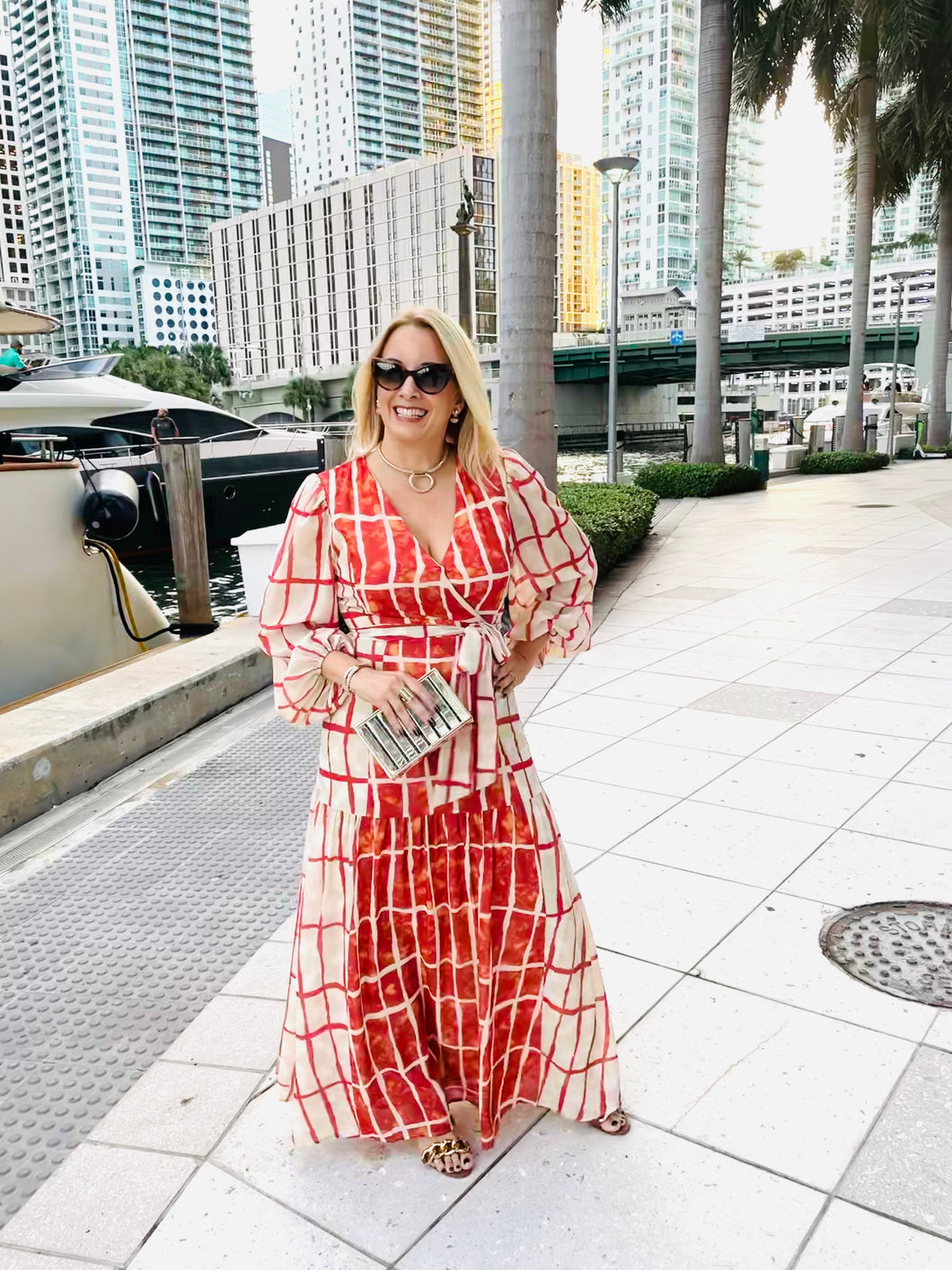 Orange Print Maxi